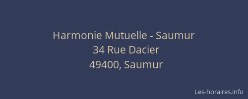 Harmonie Mutuelle - Saumur