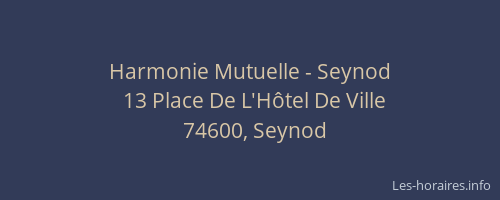 Harmonie Mutuelle - Seynod