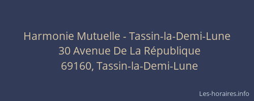 Harmonie Mutuelle - Tassin-la-Demi-Lune