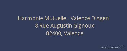 Harmonie Mutuelle - Valence D'Agen