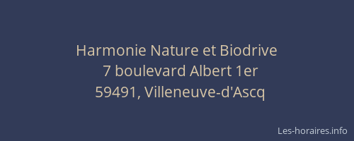 Harmonie Nature et Biodrive