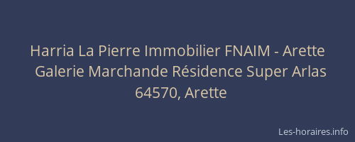 Harria La Pierre Immobilier FNAIM - Arette