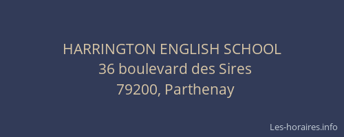 HARRINGTON ENGLISH SCHOOL