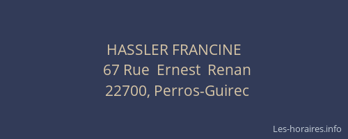 HASSLER FRANCINE