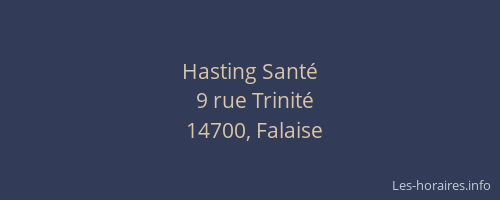 Hasting Sant&eacute;