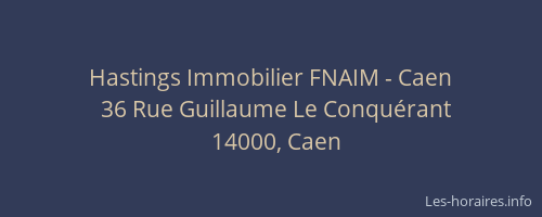 Hastings Immobilier FNAIM - Caen