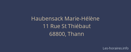 Haubensack Marie-H&eacute;l&egrave;ne