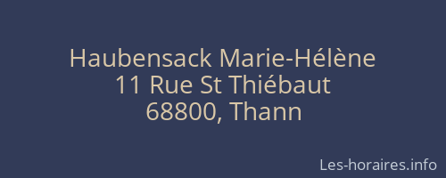 Haubensack Marie-Hélène