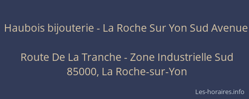 Haubois bijouterie - La Roche Sur Yon Sud Avenue