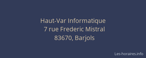 Haut-Var Informatique
