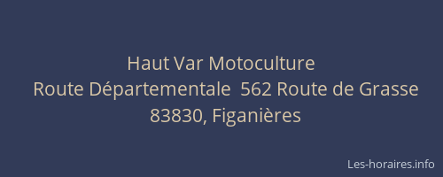Haut Var Motoculture