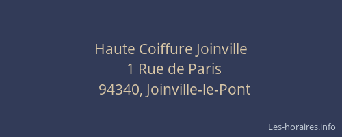 Haute Coiffure Joinville