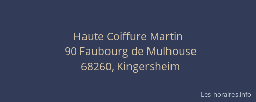 Haute Coiffure Martin
