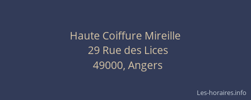 Haute Coiffure Mireille