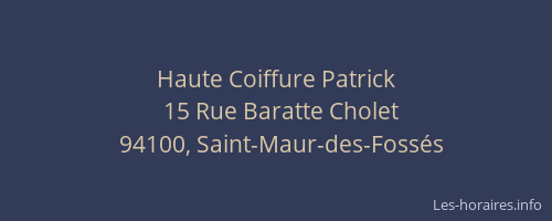 Haute Coiffure Patrick