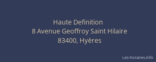 Haute Definition