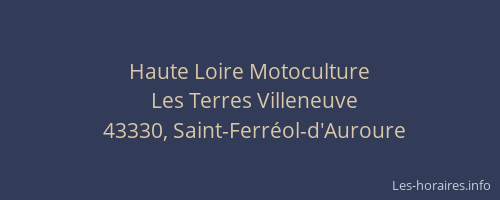 Haute Loire Motoculture
