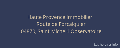 Haute Provence Immobilier