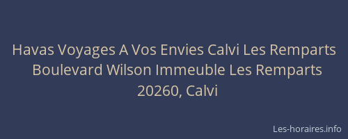 Havas Voyages A Vos Envies Calvi Les Remparts