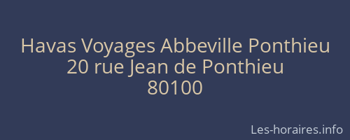 Havas Voyages Abbeville Ponthieu