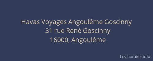 Havas Voyages Angoulême Goscinny
