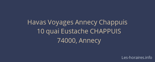 Havas Voyages Annecy Chappuis