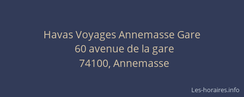 Havas Voyages Annemasse Gare
