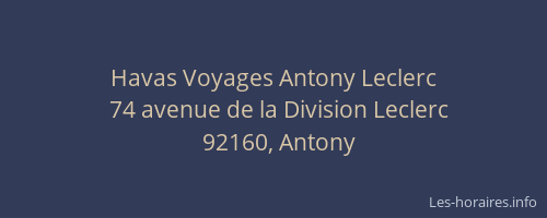 Havas Voyages Antony Leclerc