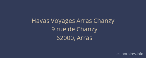Havas Voyages Arras Chanzy
