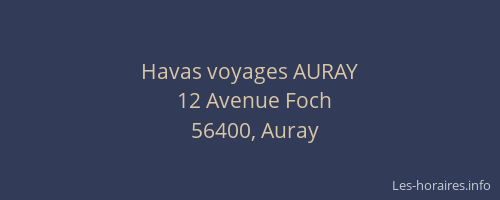Havas voyages AURAY