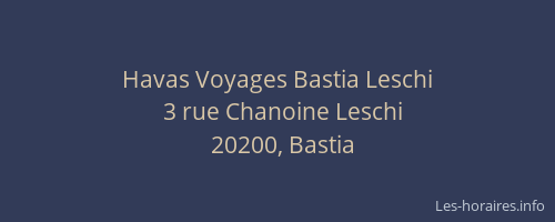 Havas Voyages Bastia Leschi