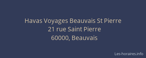 Havas Voyages Beauvais St Pierre