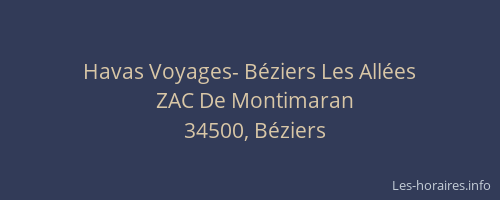 Havas Voyages- Béziers Les Allées