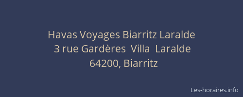 Havas Voyages Biarritz Laralde