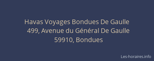 Havas Voyages Bondues De Gaulle