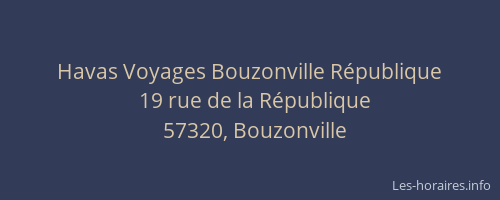 Havas Voyages Bouzonville République