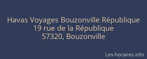 Havas Voyages Bouzonville République