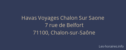 Havas Voyages Chalon Sur Saone