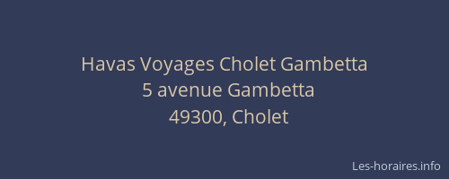 Havas Voyages Cholet Gambetta