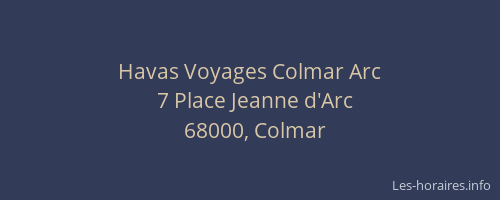 Havas Voyages Colmar Arc