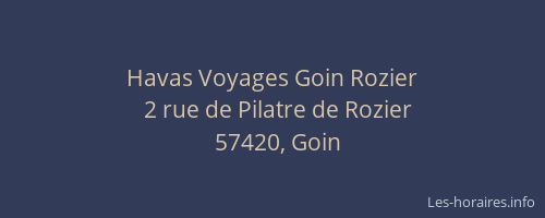 Havas Voyages Goin Rozier