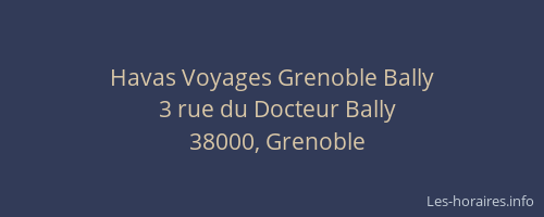 Havas Voyages Grenoble Bally