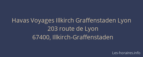 Havas Voyages Illkirch Graffenstaden Lyon