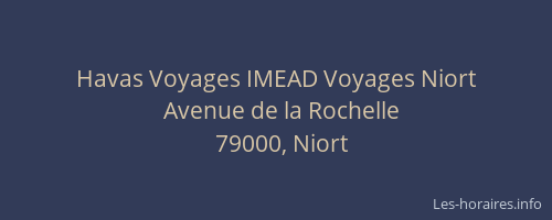 Havas Voyages IMEAD Voyages Niort