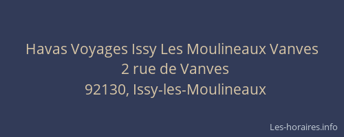 Havas Voyages Issy Les Moulineaux Vanves