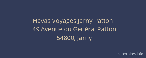 Havas Voyages Jarny Patton