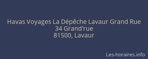 Havas Voyages La Dépêche Lavaur Grand Rue