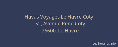 Havas Voyages Le Havre Coty