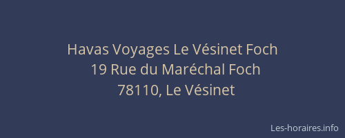 Havas Voyages Le Vésinet Foch
