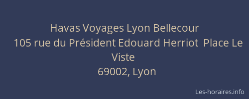 Havas Voyages Lyon Bellecour